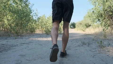 Athlete jogging in the park Stock Footage 111629734