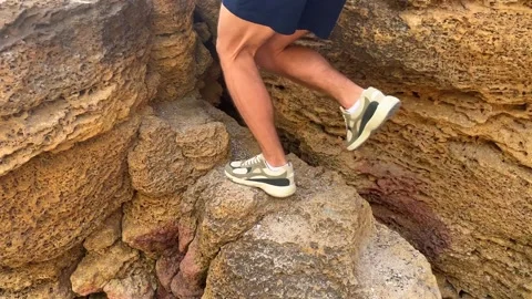 Athlete jogs. Connection with nature enhances sport and active lifestyle concept Vídeo Stock 336596636