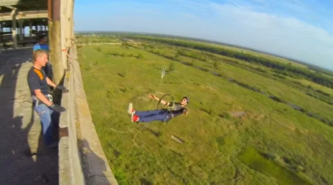 Athlete jumping backwards with the coup Stock Footage 41430819