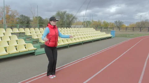 Athlete jumping rope Stock Footage 68764883