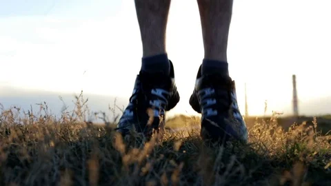 Athlete jumping rope at sunset Stock Footage 75987470