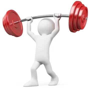 Athlete lifting weights Stock Illustration