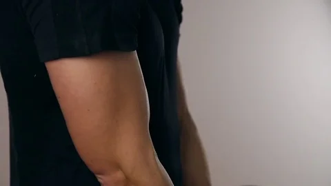 The athlete lifts the barbell Stock Footage 70563847
