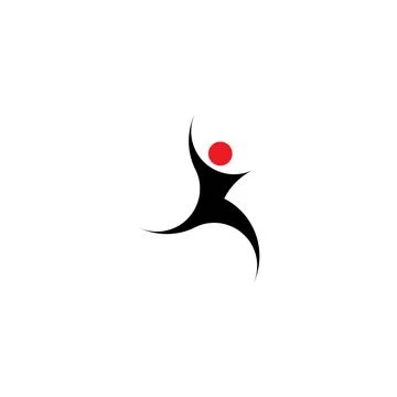 Athlete logo man running vector icon symbol design 스톡 일러스트