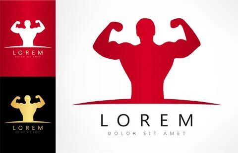 Athlete logo vector design. Logo fitness club. Stock Illustration