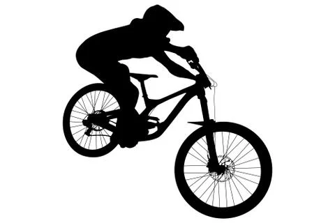 Athlete mtb downhill Stock Illustration