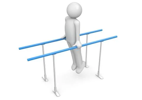 Athlete on the parallel bars Stock Illustration