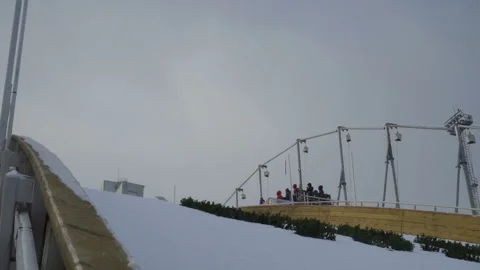 The athlete performs a ski jump Video stock 88082743