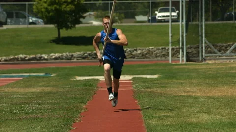 Athlete pole vaulting Stock-Footage 62344399