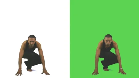 An athlete preparing to run Stock Footage 41395020