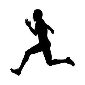 Athlete runner with amputated arm running sprint Stock-Illustration