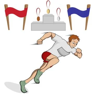 Athlete runner 스톡 일러스트