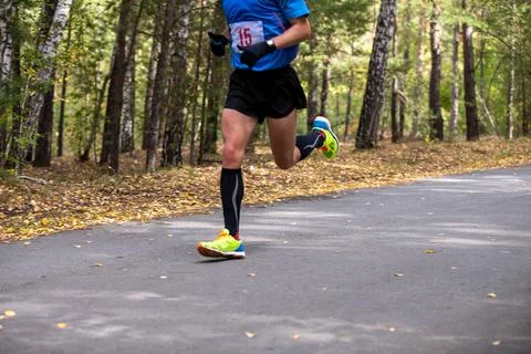 Athlete runner is leader Stock Photos