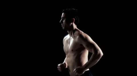Athlete Running Slow Motion Video stock 21893356