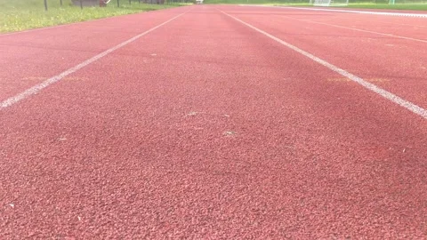 Athlete running on track Stock Footage 132314912