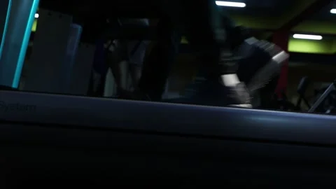 An athlete is running on a treadmill 2 Video stock 310630252
