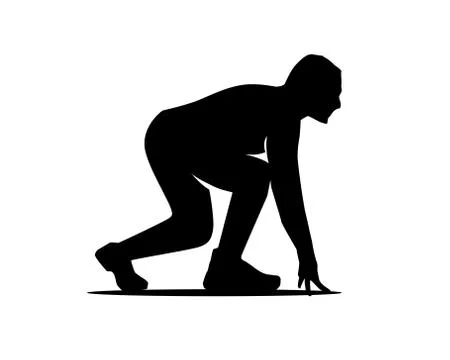 Athlete silhouette Stock-Illustration