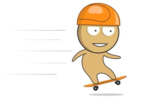 Athlete on a skateboard Stock Illustration