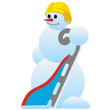 Athlete with the sledge Stock Illustration