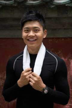 Athlete Smiling Stock-Fotos