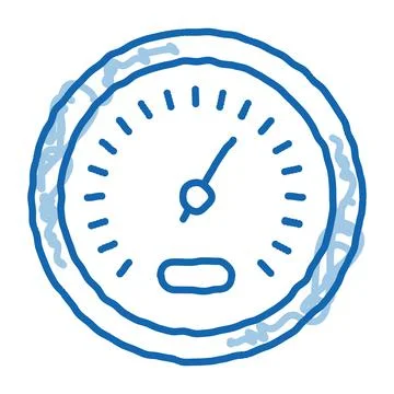 Athlete Speed Indicator doodle icon hand drawn illustration Stock Illustration
