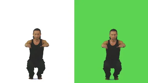 The athlete squats 스톡 동영상 41395262