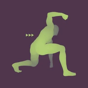 Athlete at Starting Position Ready to Start a Race. Sport Symbol. Stock Illustration