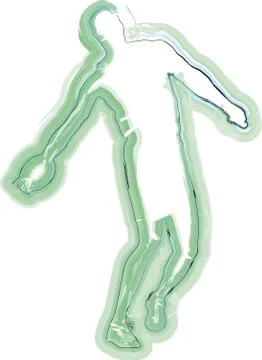 Athlete throwing the discus Stock Illustration