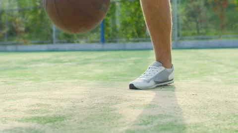 Athlete training with ball Stock Footage 56229229