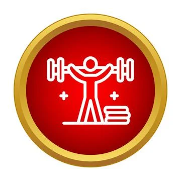 Athlete training with barbell showing strength and fitness Stock Illustration