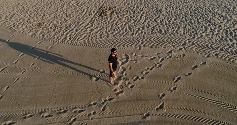 Athlete training on the beach Stock Footage 101099051