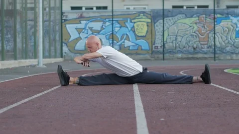 Athlete training outdoors Stock Footage 98883103