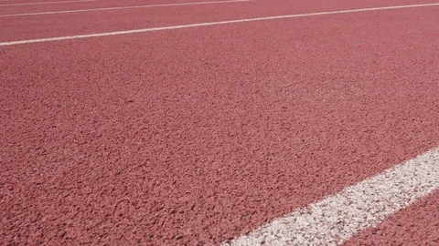 An Athlete Trains on Running Tracks Stock Footage 71152817
