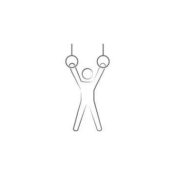 Athlete on uneven bars icon. Element of sport for mobile concept and web apps Stock Illustration