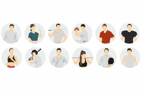 Athlete users icon Stock Illustration