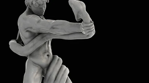 Athlete Wrestling with a Python - Rotation zoom-out 스톡 동영상 201801117