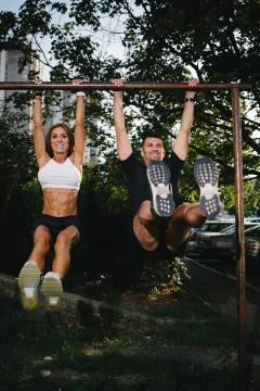 Athletes exercising Stock Photos