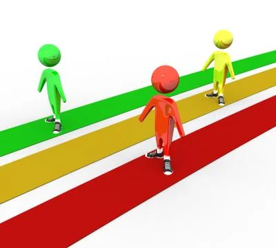 Athletes Stock Illustration