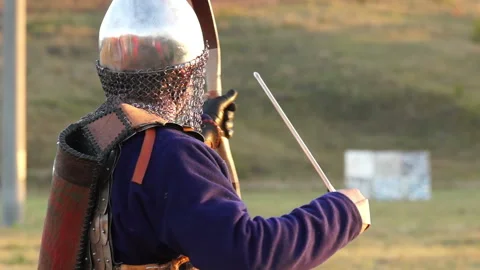 Athletes involved in archery. Stock Footage 107853337