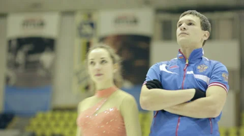 Athletes Pair Skating Video stock 35274063