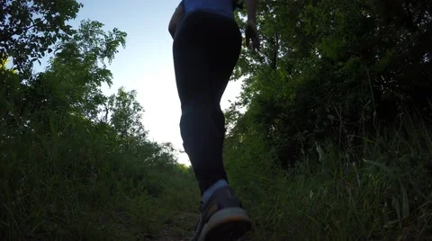 Athletes running competition on the rough terrain. Stock-Footage 50650644