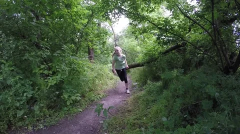 Athletes running competition on the rough terrain.  slow motion. Video stock 50651009