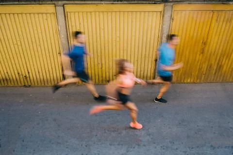 Athletes running Stock Photos