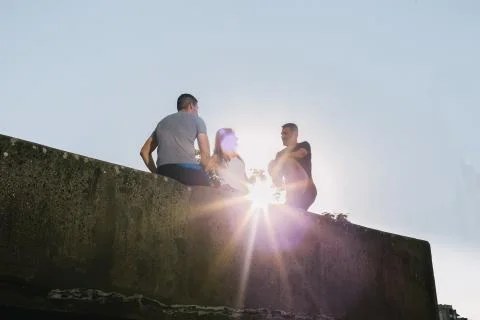 Athletes taking a break Stock Photos