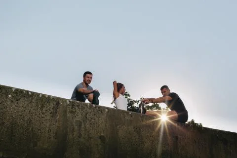 Athletes taking a break Stock Photos