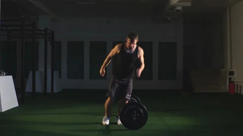 Athletes training in a gym - Functional training workout Stock Footage 91156079