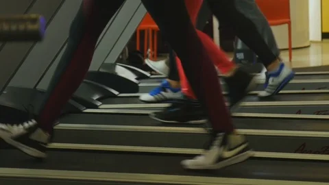 Athletes on a Treadmill Stock Footage 75344466