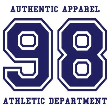 Athletic apparel design. Athletic apparel typography in modern style. Vintage Stock Illustration