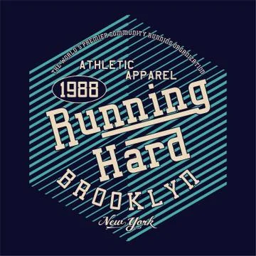 Athletic apparel running hard Illustrazione stock