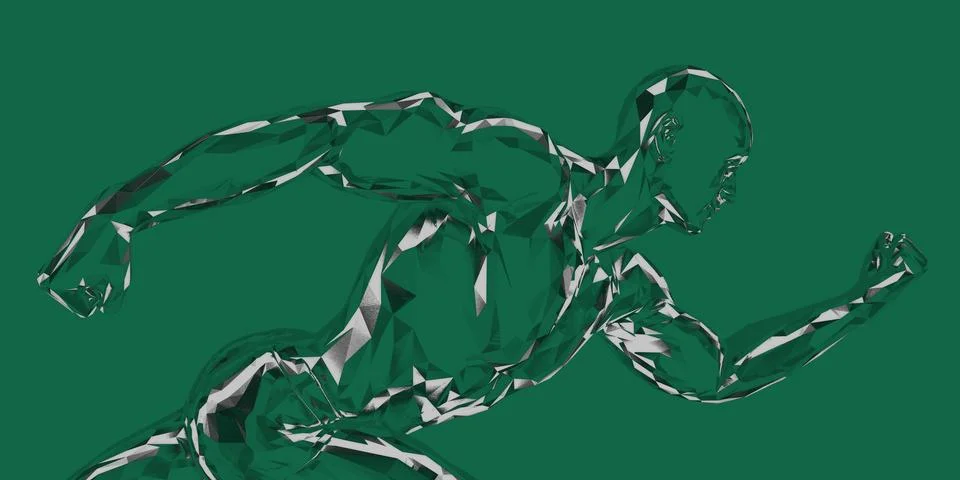 Athletic Competition Breakthrough Demonstrates Extreme Physical Potential Stock Illustration